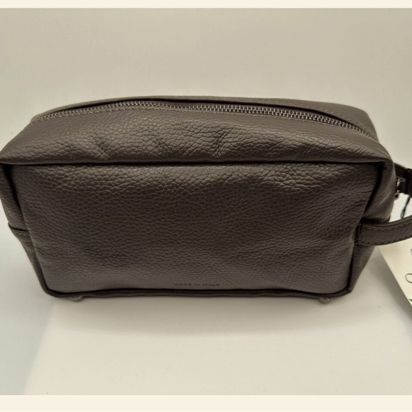 MASSEI, GENUINE LEATHER, MADE IN ITALY, MEN’S TOILETRY BAG, HAND MADE BROWN - Picture 3 of 6